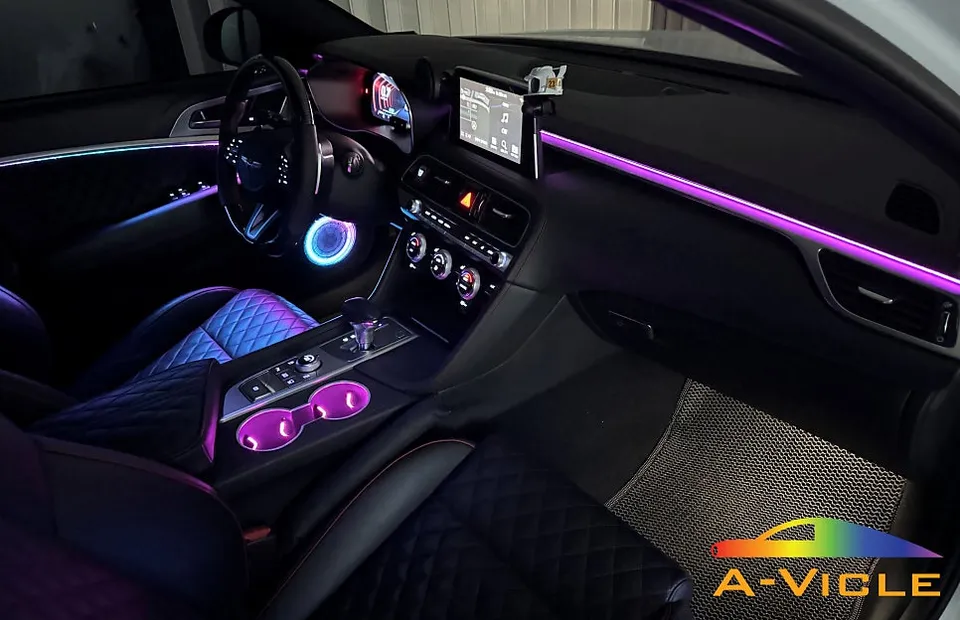 Genesis G70 ambient lighting installation result