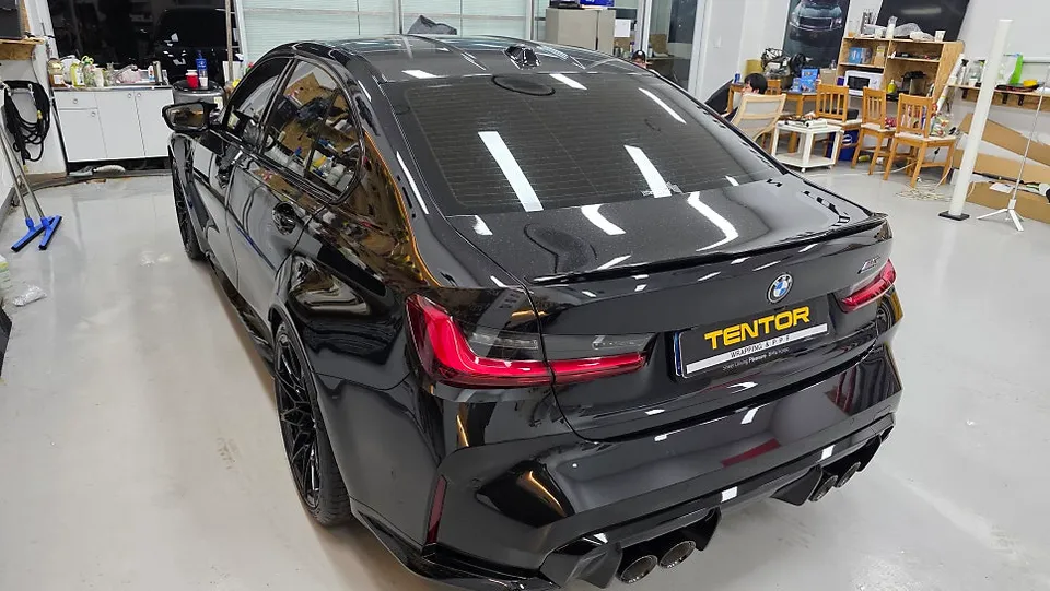 BMW M3のカラーPPF施工事例｜サテンブラック化 施工写真 2-1