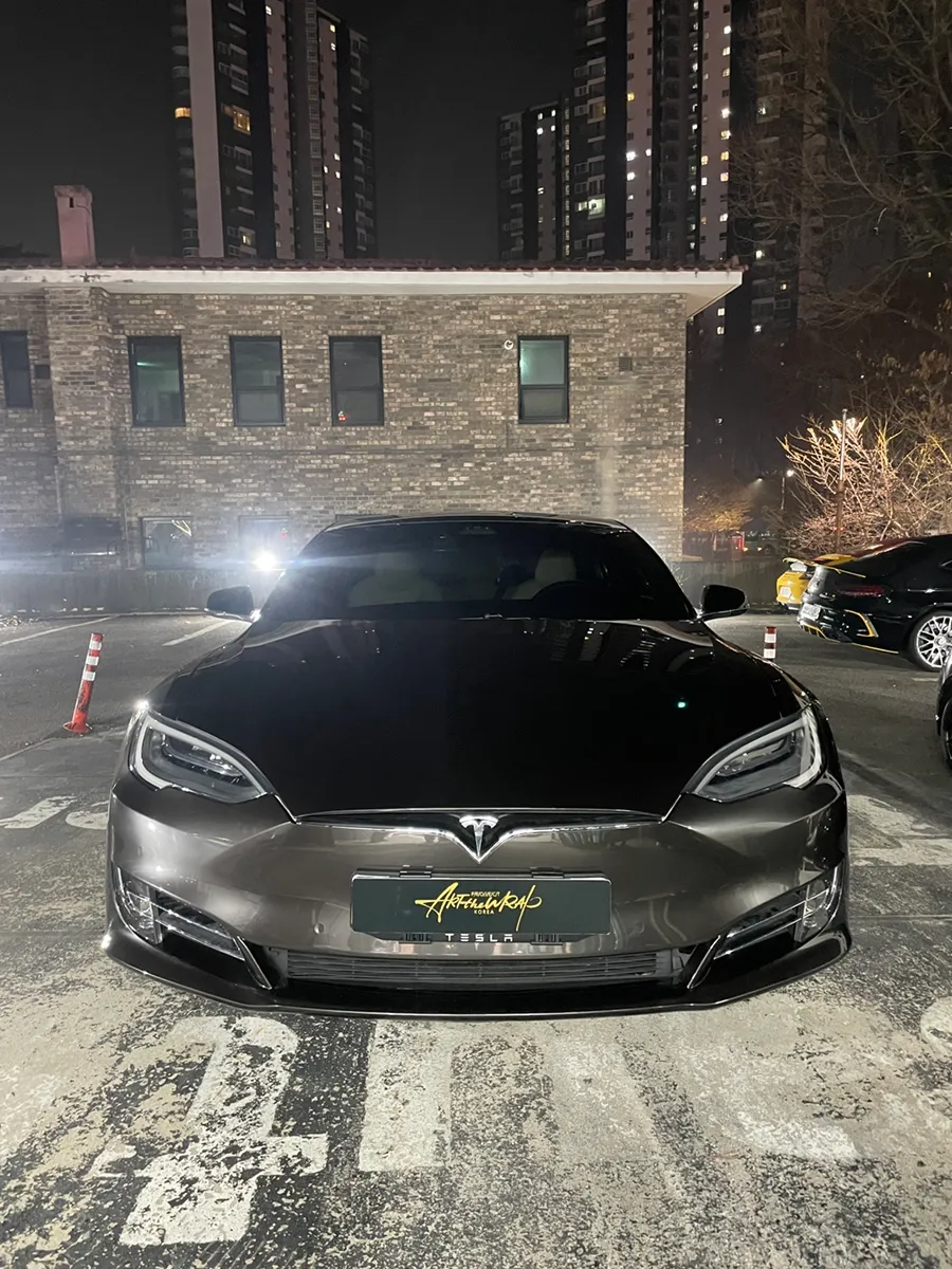 Tesla Model Sのカーラッピング事例|高級感あふれる仕上がり 施工写真 5-1
