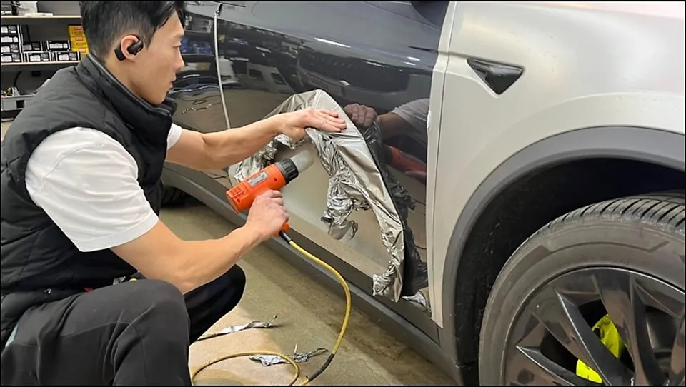 Tesla Model X vinyl wrap - Tesla Model X Dolphin Gray Vinyl Wrap Review — Complete Transformation photo 3