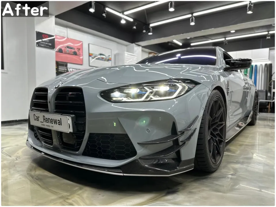 BMW M4 G82 vinyl wrap - BMW M4 G82 Partial Wrap Review: Custom Style with Body Kit Decals photo 5