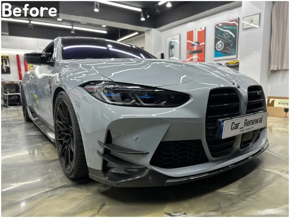 BMW M4 G82 vinyl wrap - BMW M4 G82 Partial Wrap Review: Custom Style with Body Kit Decals photo 6