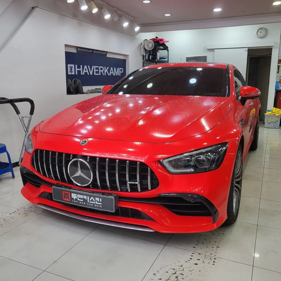 AMG GT 43 2年経過カーラッピング除去事例|費用目安・仕上がり 施工写真 2-1