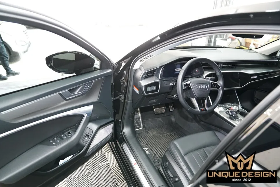 Audi A6 interior customization - Audi A6 Interior Carbon Fiber Wrap Review photo 3