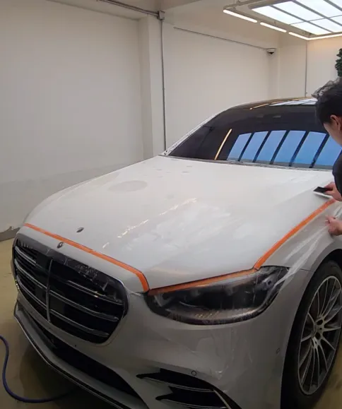 Mercedes-Benz S-Class W223の無光PPF施工事例 施工写真 3-2