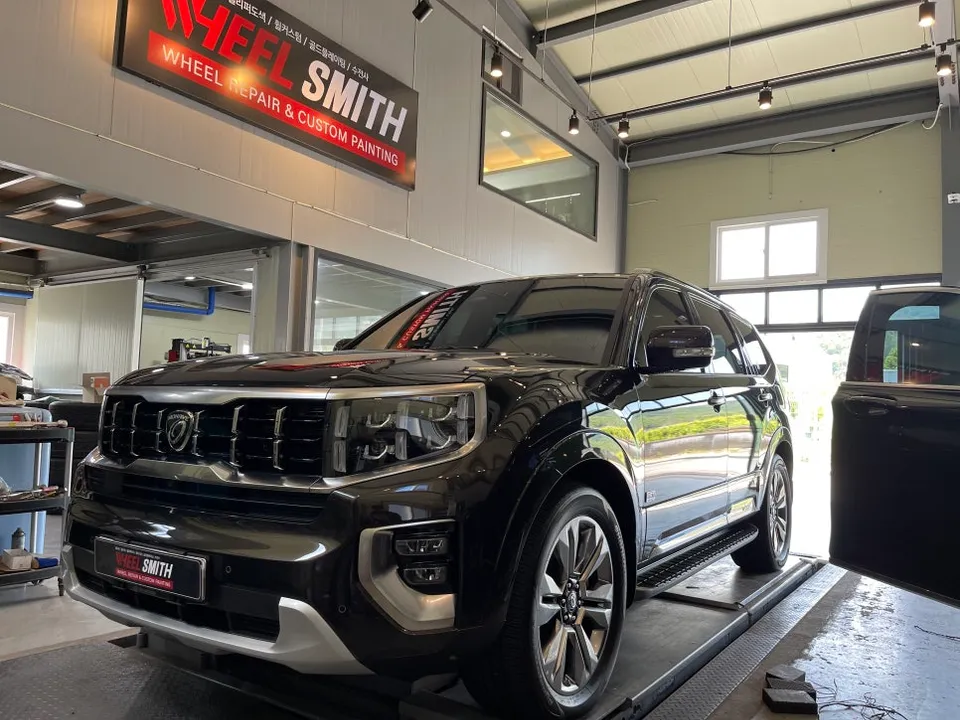 Kia Mohave wheel repair installation result