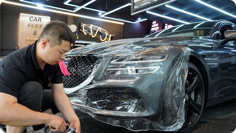 Genesis G80 PPF施工事例｜費用目安と仕上がり 施工写真 1-3