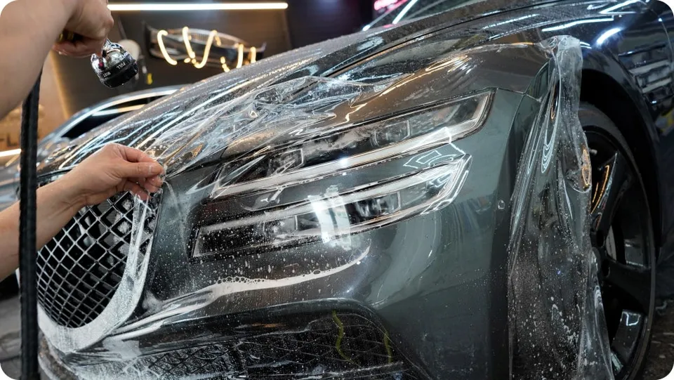 Genesis G80 PPF施工事例｜費用目安と仕上がり 施工写真 2-3