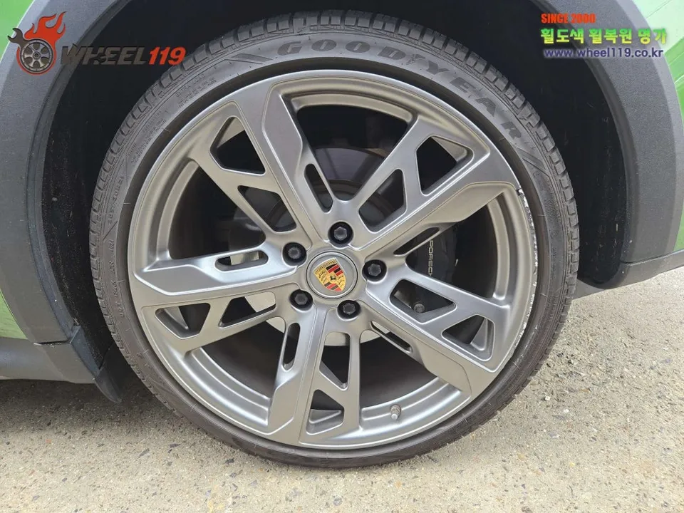 Porsche Taycan wheel repair installation result