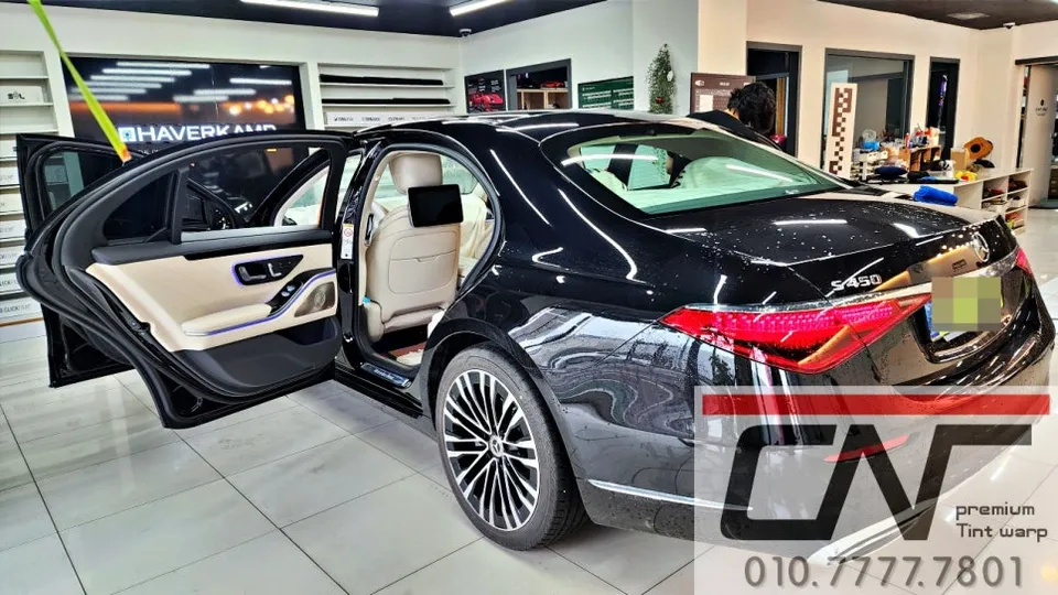 Mercedes-Benz S-Class W223のカーフィルム施工事例 施工写真 4-1