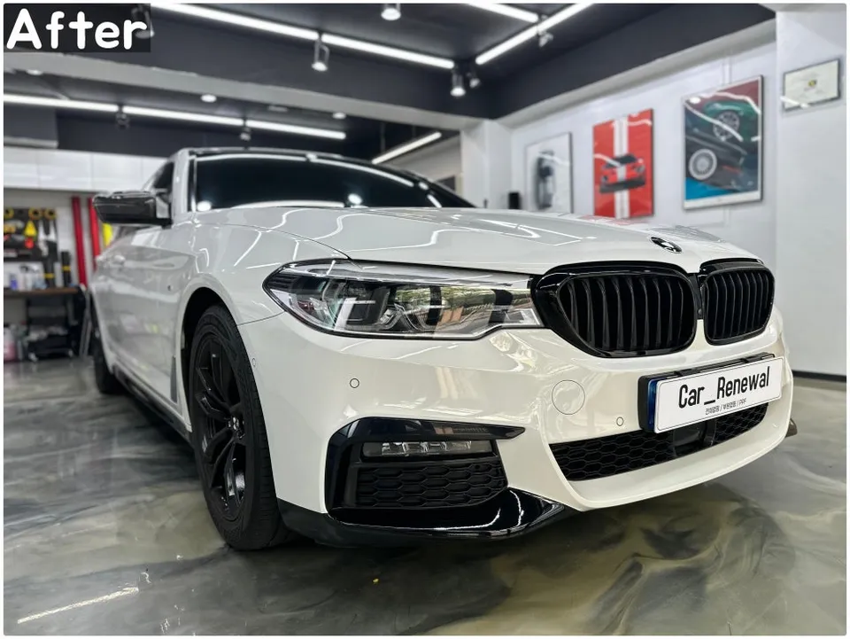 BMW 5 Series G30のカーラッピング事例｜スポーティな変身 施工写真 3-2