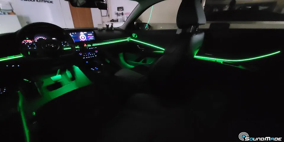 Hyundai Elantra CN7 ambient lighting installation result