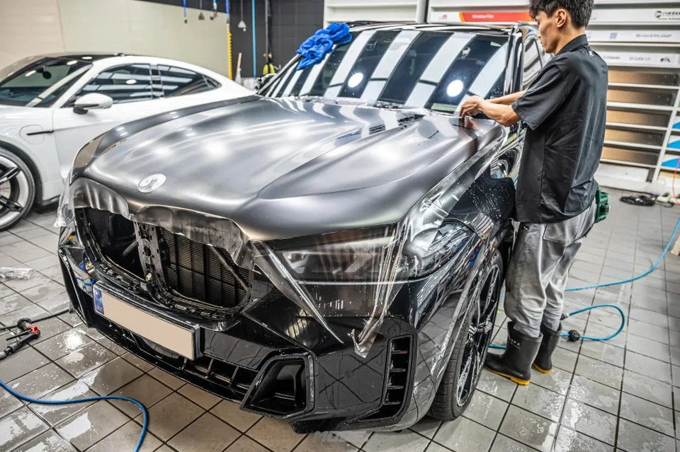 BMW X5の無光PPF施工事例｜韓国での実例紹介 施工写真 1-2