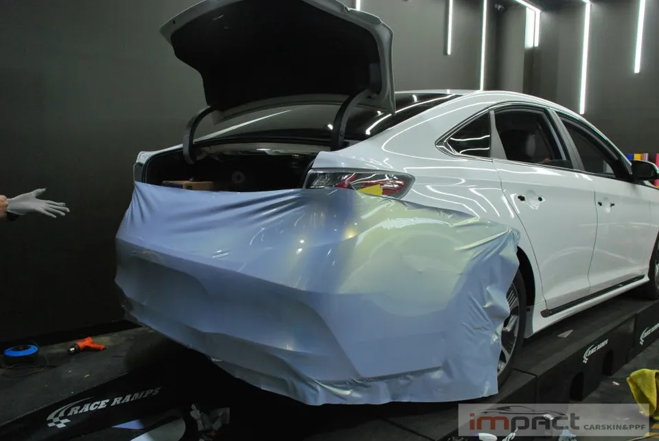 Hyundai Sonata New Riseのカーラッピング事例|費用目安・仕上がり 施工写真 2-2