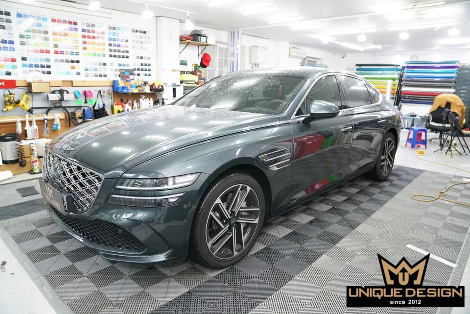 Genesis G80のクロームラッピング事例｜イメージチェンジ 施工写真 1-3