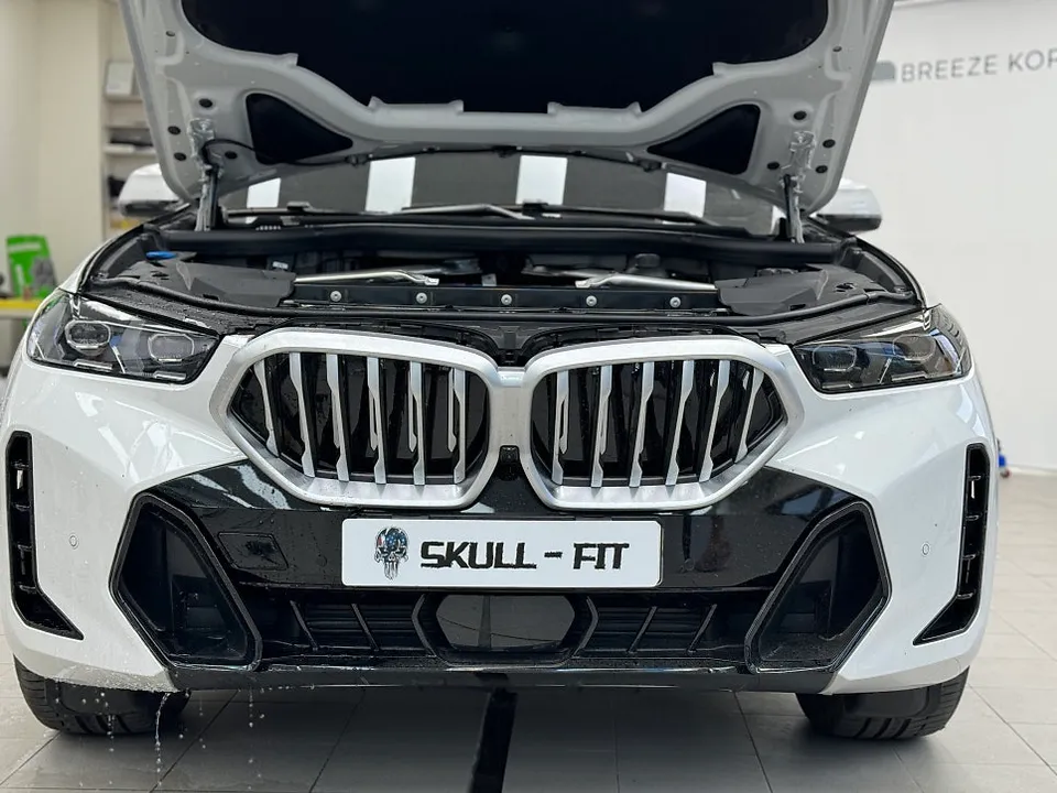 BMW X6のヘッドライトPPF施工事例｜スモークカラーで高級感を演出 施工写真 6
