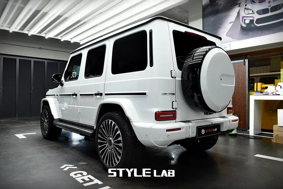 Mercedes-Benz G63 AMGのブラックPPF施工事例|費用目安・仕上がり 施工写真 1-2