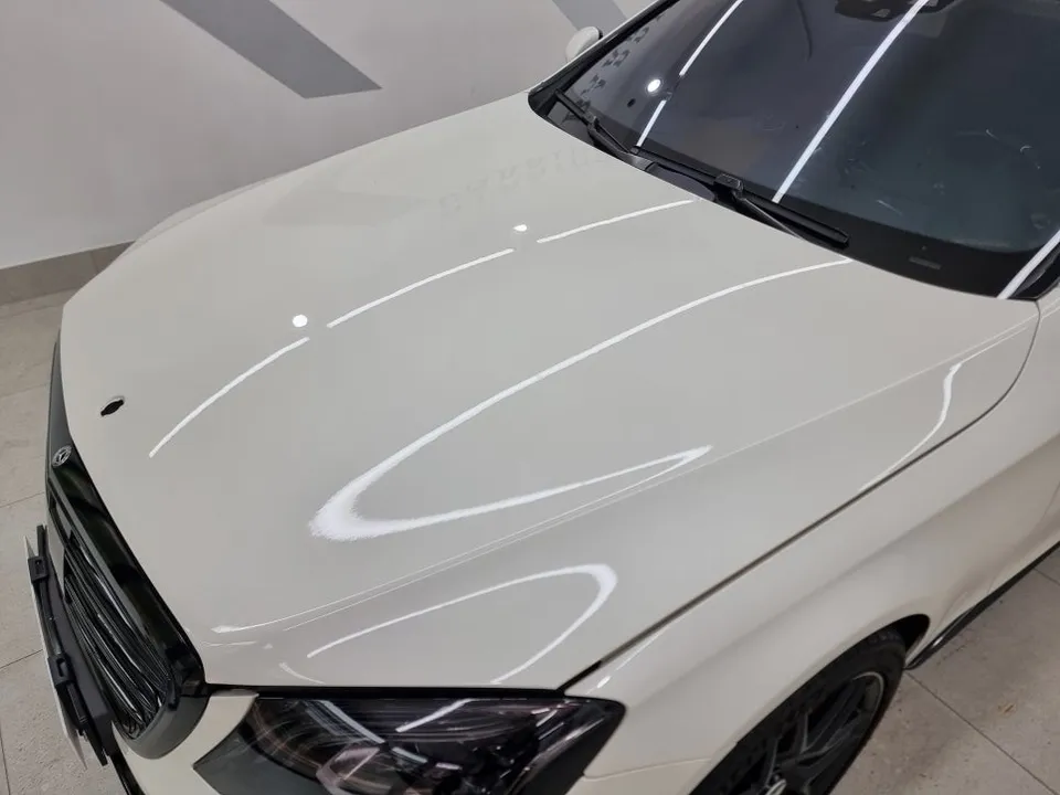 Mercedes-Benz S63 AMGのカーラッピング事例|メタルダークグレー 施工写真 1-2