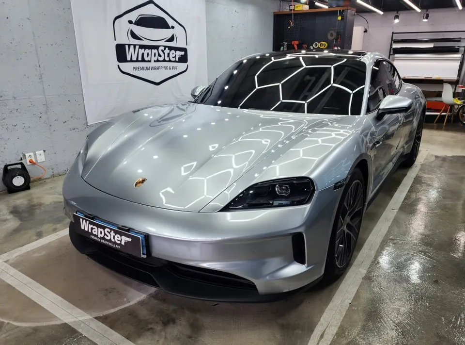 Porsche Taycan 4S Vinyl Wrap Review: GT Silver Perfection