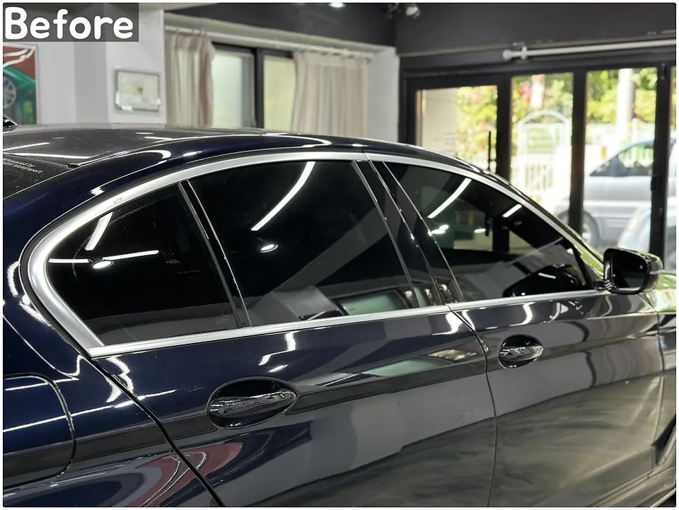 BMW 5 Series G30 vinyl wrap - BMW 5 Series G30 Vinyl Wrap Review: Chrome Delete for a Sleek Loo photo 4