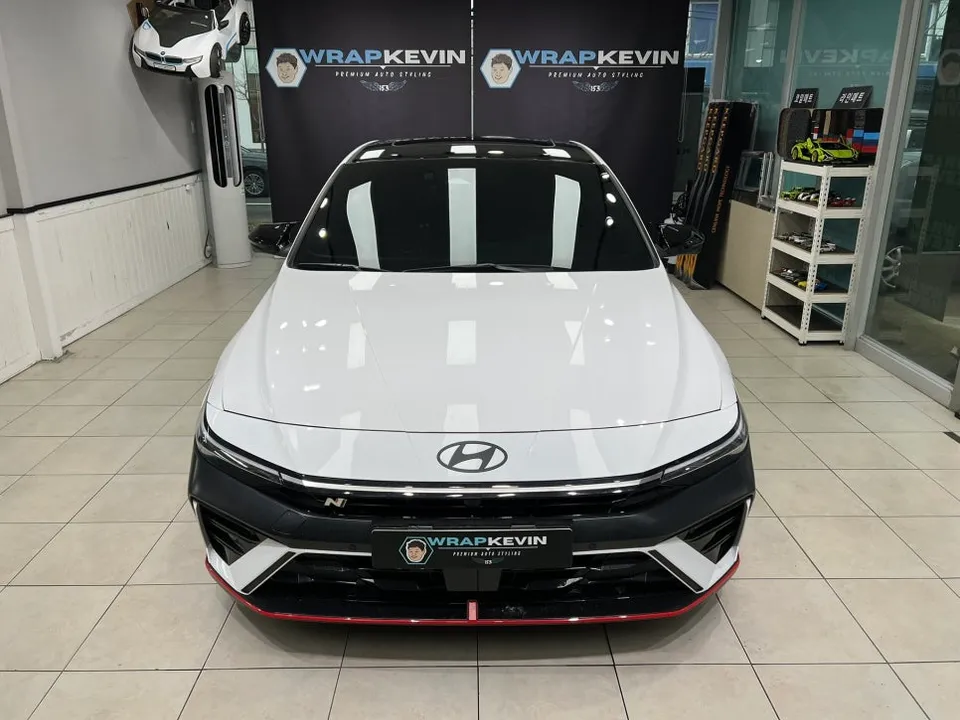 Hyundai Elantra Nのカーラッピング事例|費用目安・仕上がり 施工写真 2-3