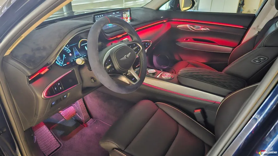 Genesis GV70 ambient lighting - Genesis GV70 Ambient Lighting Review: Non-Exposed Install photo 3