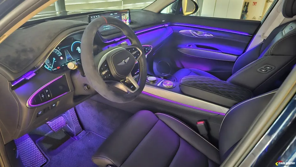 Genesis GV70 ambient lighting - Genesis GV70 Ambient Lighting Review: Non-Exposed Install photo 4