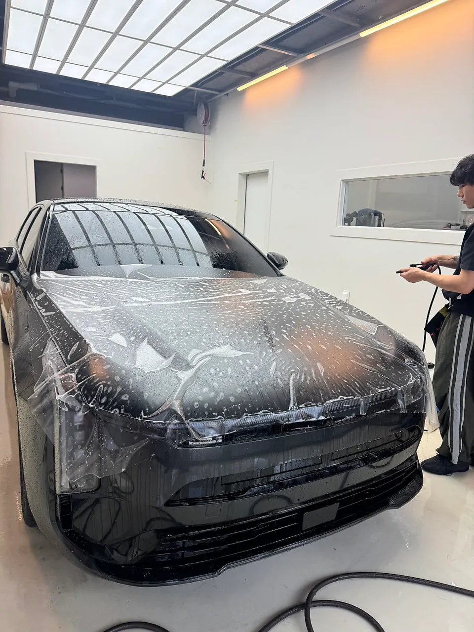 Kia K8の無光PPF施工事例|高級感と保護効果 施工写真 1-3