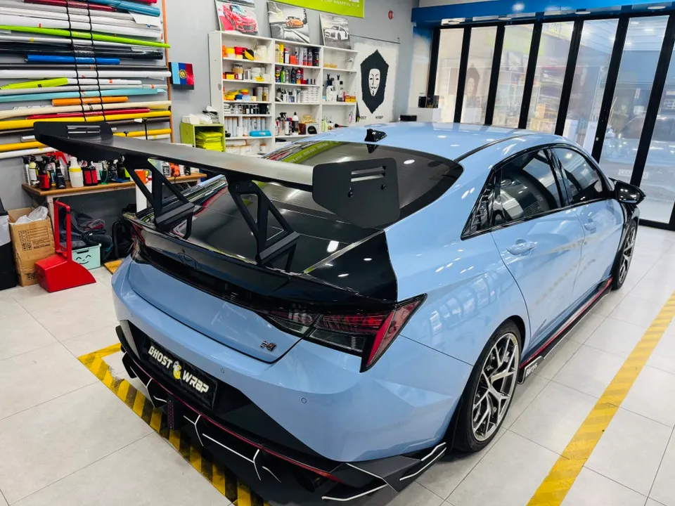 Hyundai Elantra N PPF施工事例｜GTウィング・トランクのカスタム 施工写真 2-1