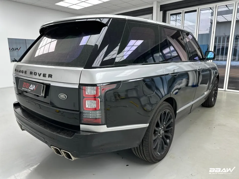Land Rover Vogueのカーラッピング事例|クリスタルホワイトの仕上がり 施工写真 3-1