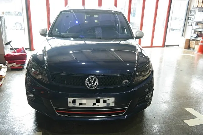 Volkswagen Tiguan lighting upgrade installation result