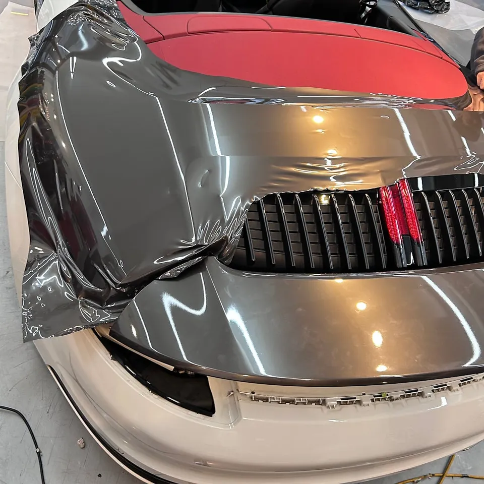 ポルシェ911のカーラッピング事例|リキッドタングステン 施工写真 4-2