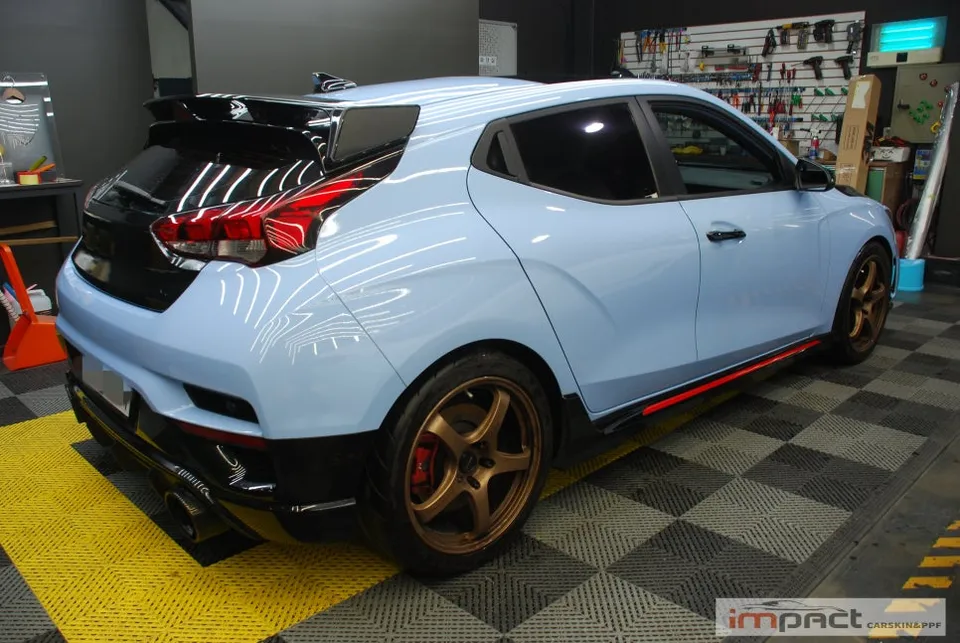 Hyundai Veloster N vinyl wrap - Hyundai Veloster N Vinyl Wrap Review: Satin White & Black photo 4