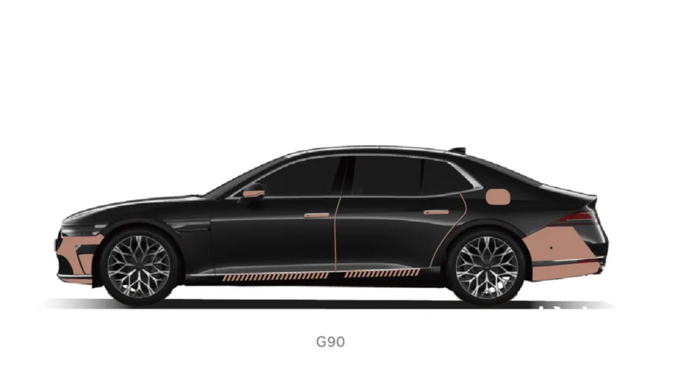 Genesis G90 PPF施工事例｜保険再施工の注意点 施工写真 1-2