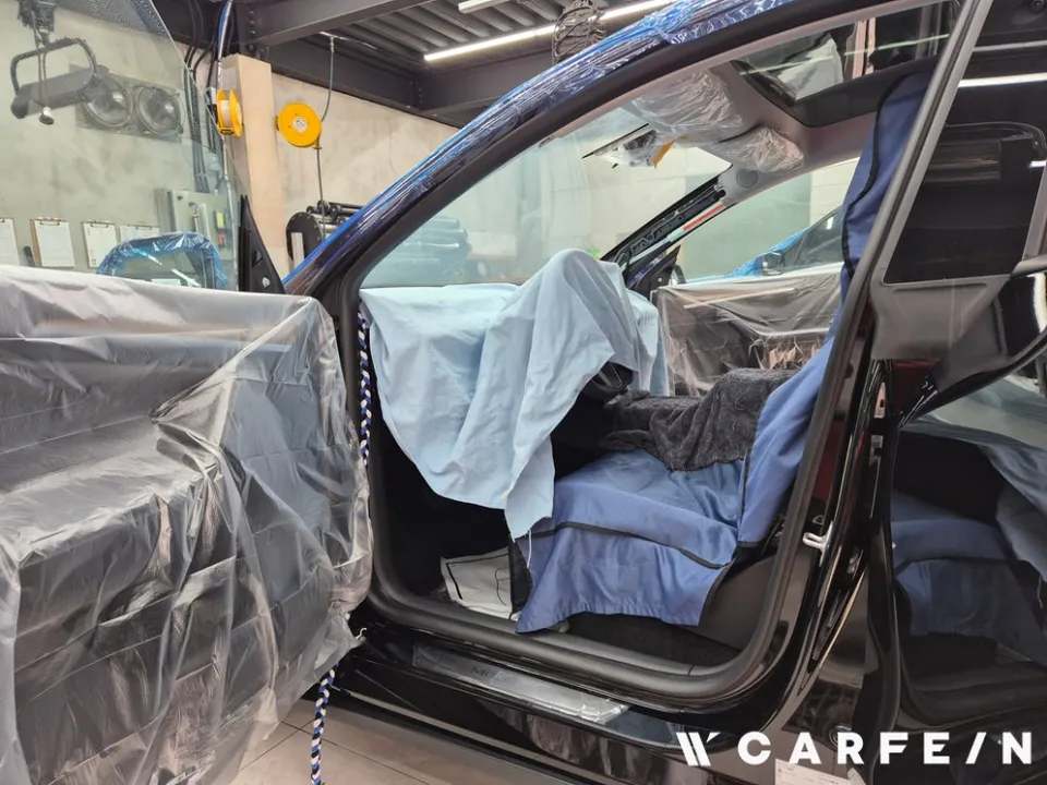 Tesla Model Y new car package installation result