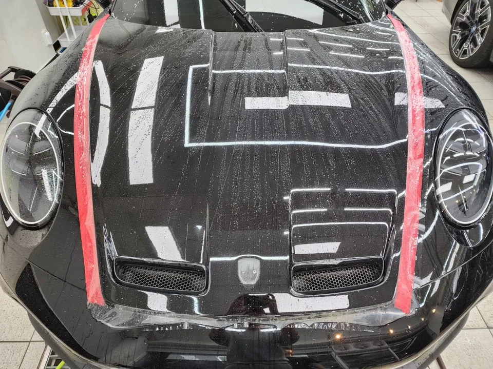 ポルシェ911のPPF施工事例|STEKダイノシールド 施工写真 1-2
