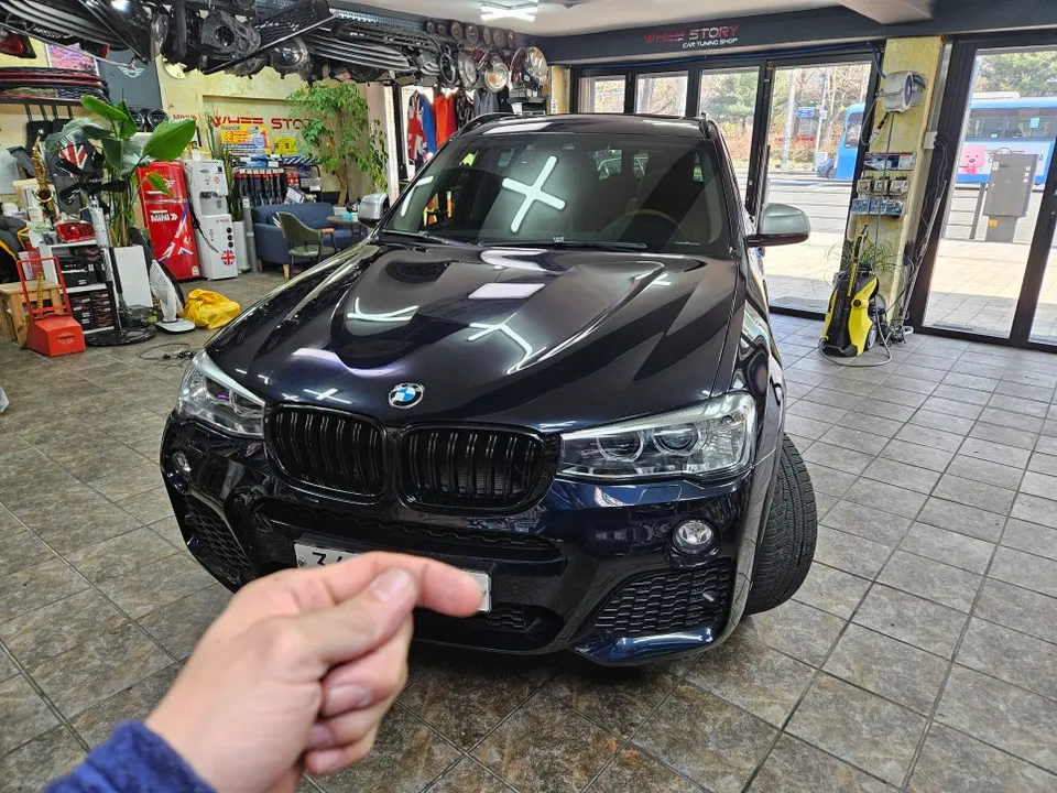 BMW X3 dash cam installation result