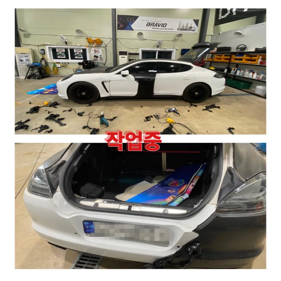 Porsche Panamera vinyl wrap - Porsche Panamera Satin Black Vinyl Wrap Removal Review photo 5