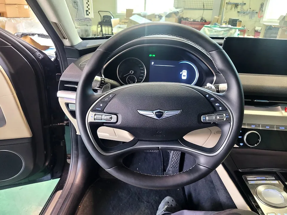 Genesis G80 RG3 EV steering wheel - Genesis G80 EV Steering Wheel Customization Review photo 3