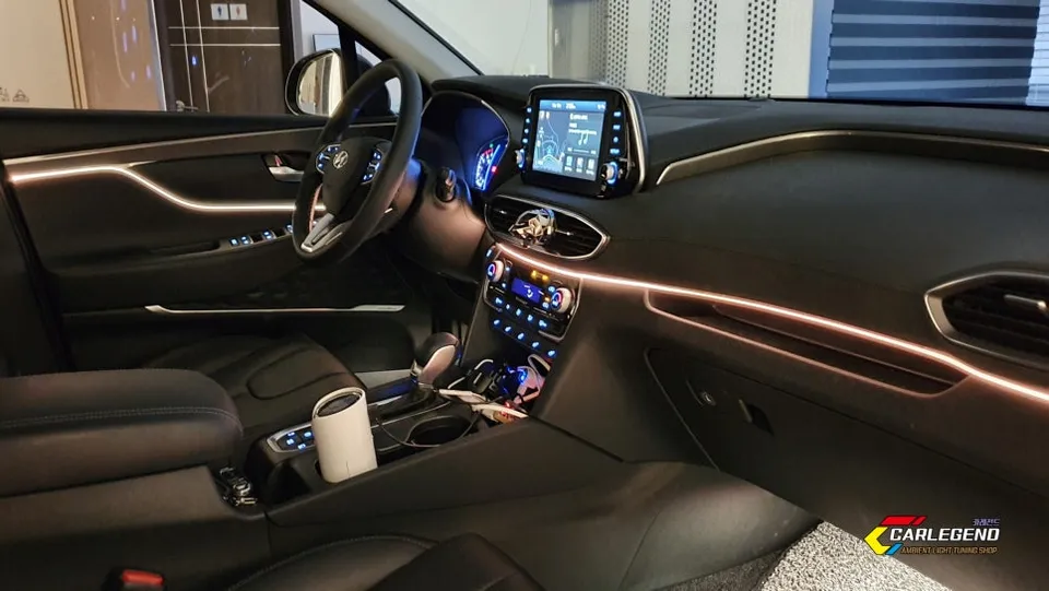 Hyundai Santa Fe TM Ambient Lighting Review — Enhanced Night Driv After