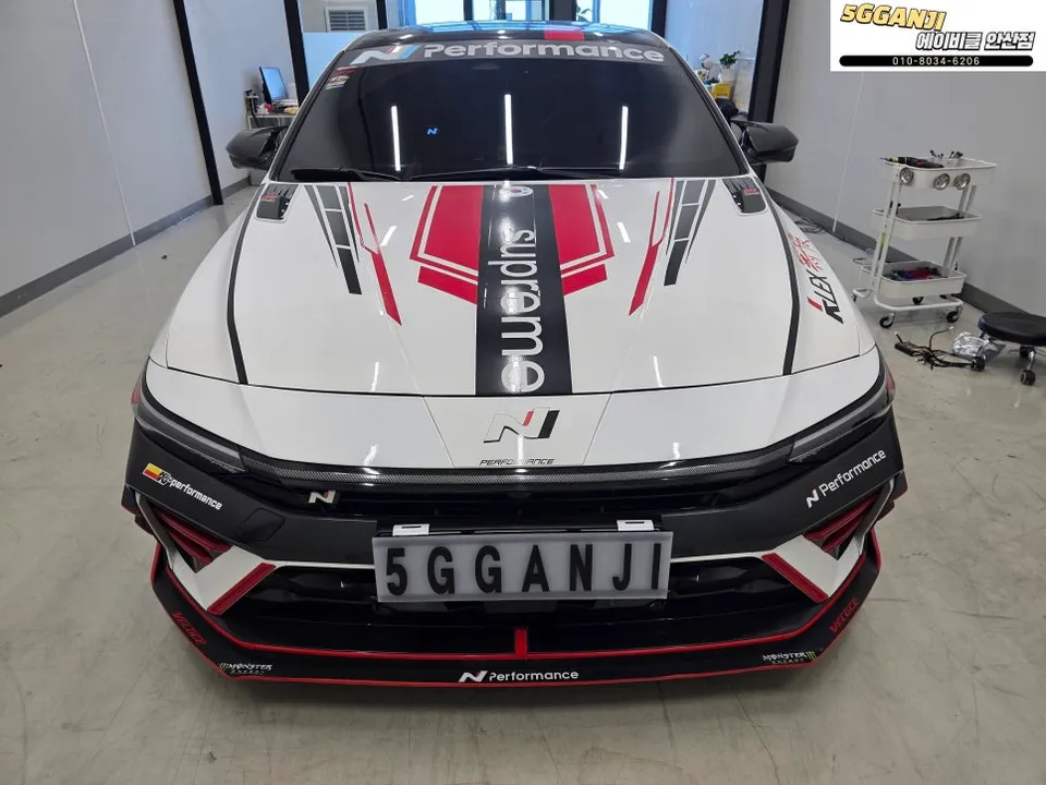 Hyundai Elantra N ambient lighting installation result