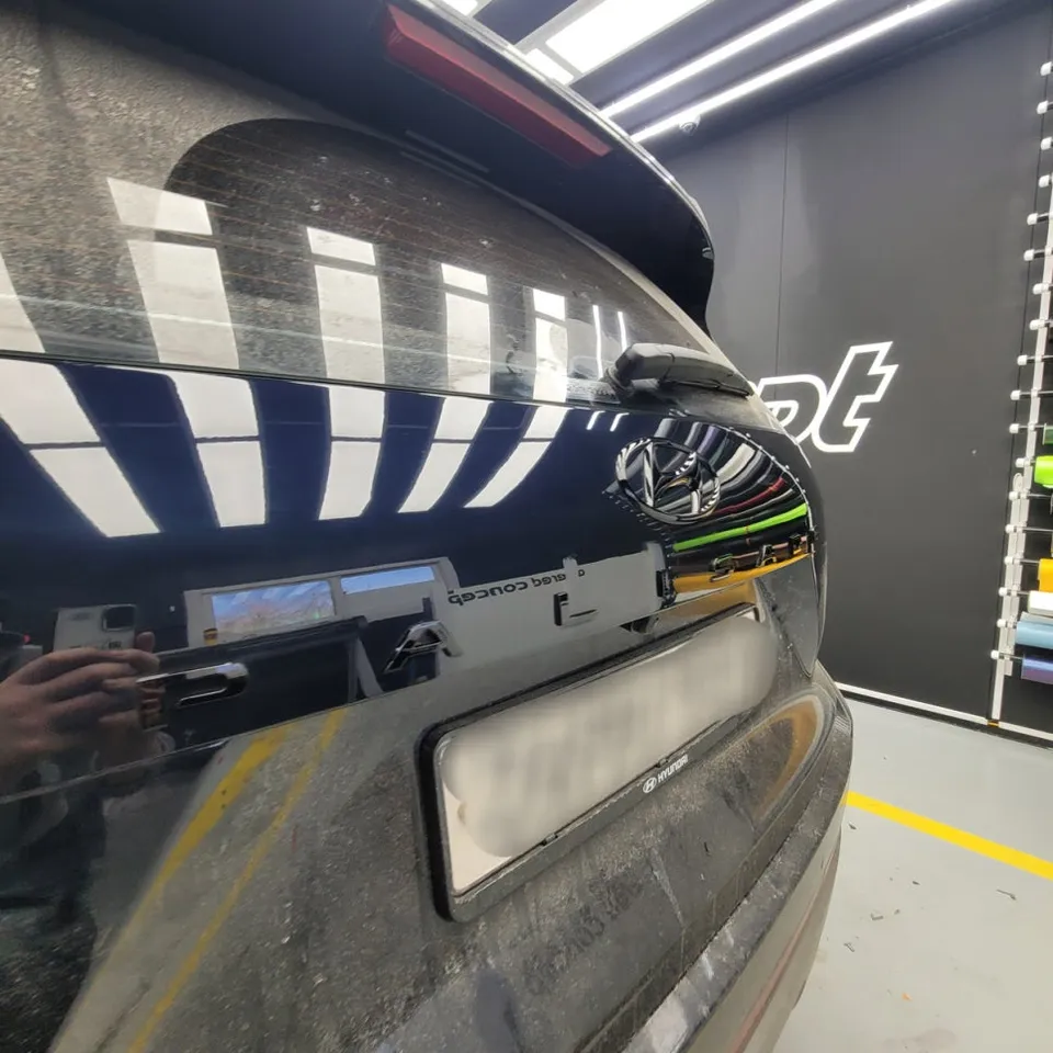 Hyundai Palisade LX2 body repair - Hyundai Palisade Emblem Replacement Review — Black Upgrade photo 5