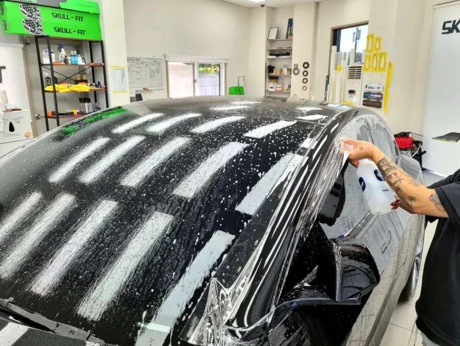 Tesla Model 3 PPF施工事例|費用目安と仕上がり 施工写真 2-3
