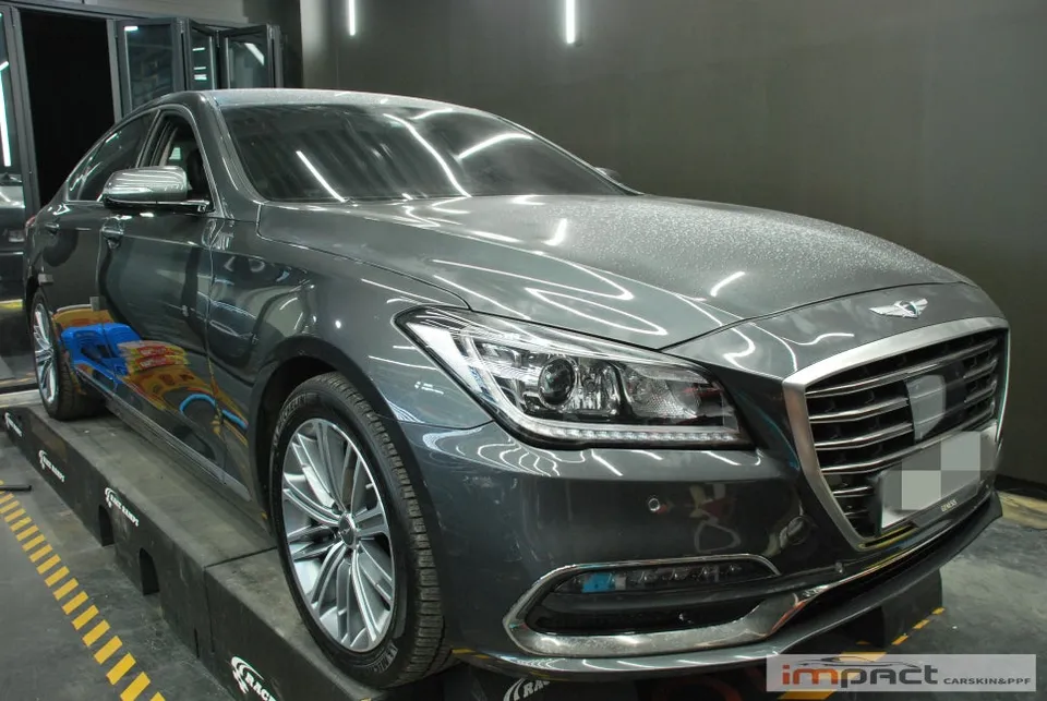 Hyundai Genesis DH vinyl wrap installation result