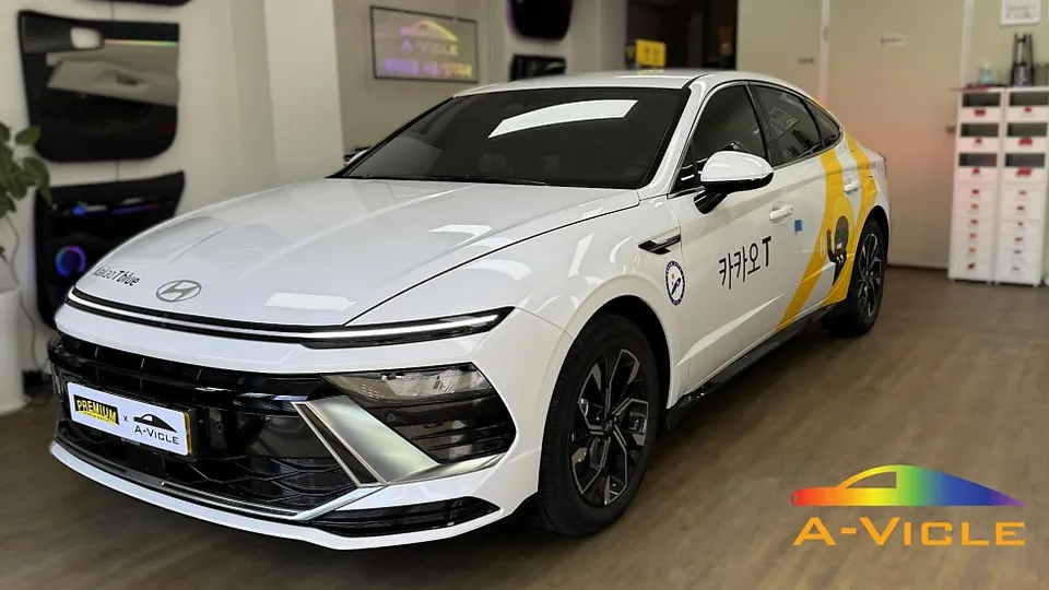 Hyundai Sonata DN8 ambient lighting installation result
