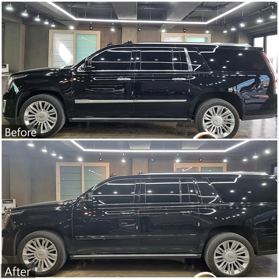 Cadillac Escaladeのカーラッピング事例｜クローム除去で変身 施工写真 3-2