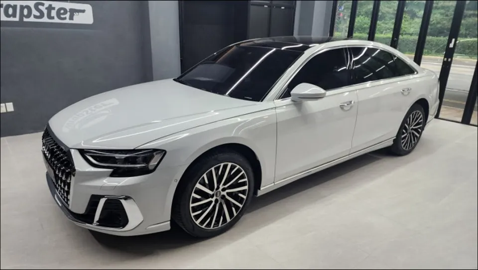 Audi A8L Glossy Black Vinyl Wrap Review — Complete Transformation photo 2