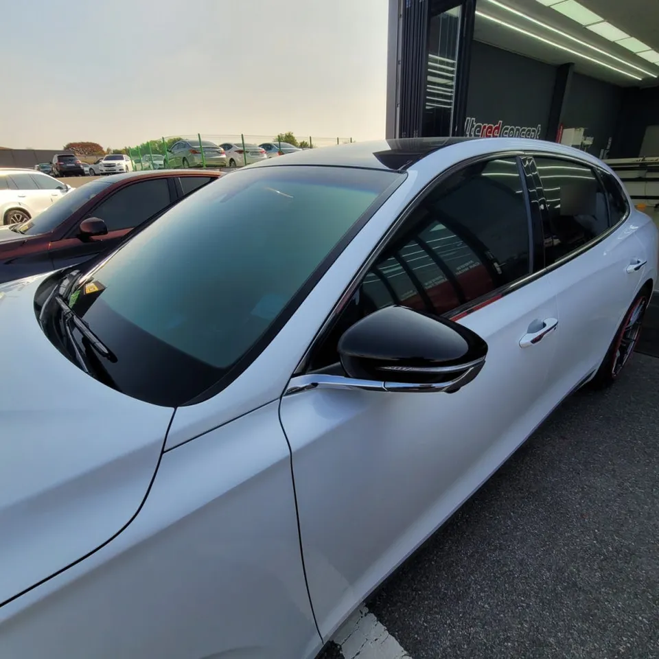 Hyundai Grandeur IG vinyl wrap - Hyundai Grandeur IG Vinyl Wrap Review — Stylish Black Mirror Caps photo 6