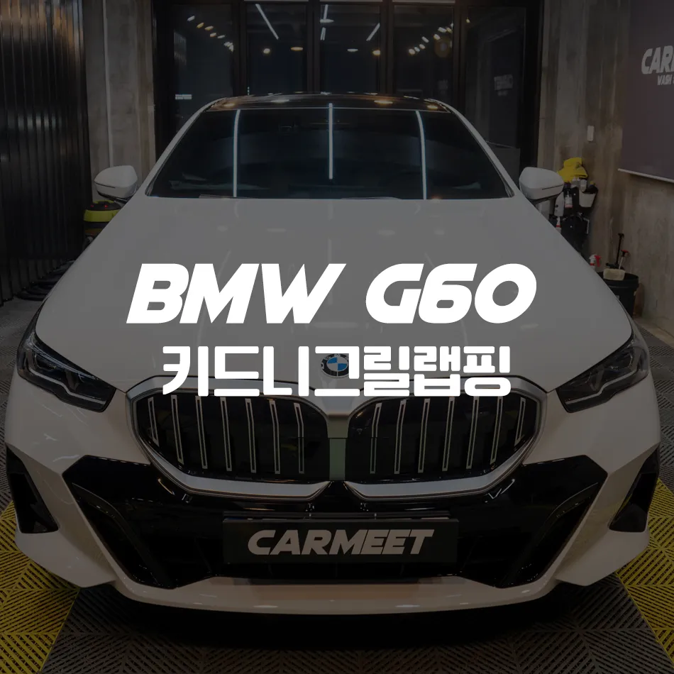 BMW 5 Series G60 キドニーグリルラッピング事例 写真