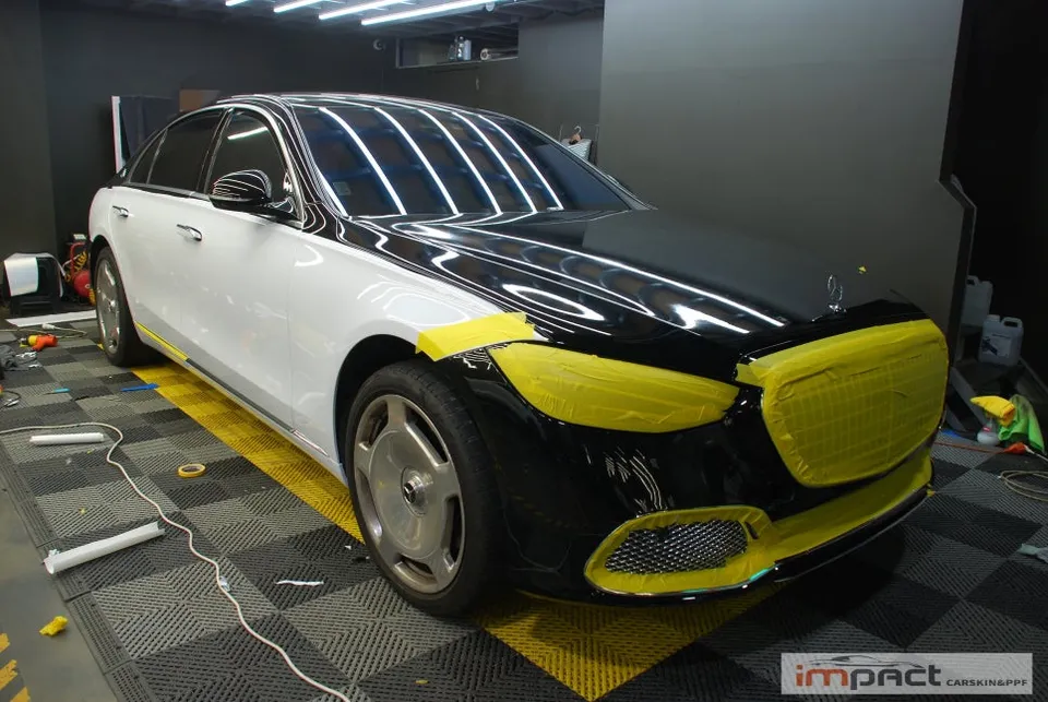 メルセデス・ベンツ Sクラス W223 カーラッピング事例 施工写真 1-3